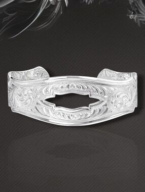 Montana Silversmiths Rodeo Sage Silver Cut-out Cuff Bracelet Retail $85 ~ New